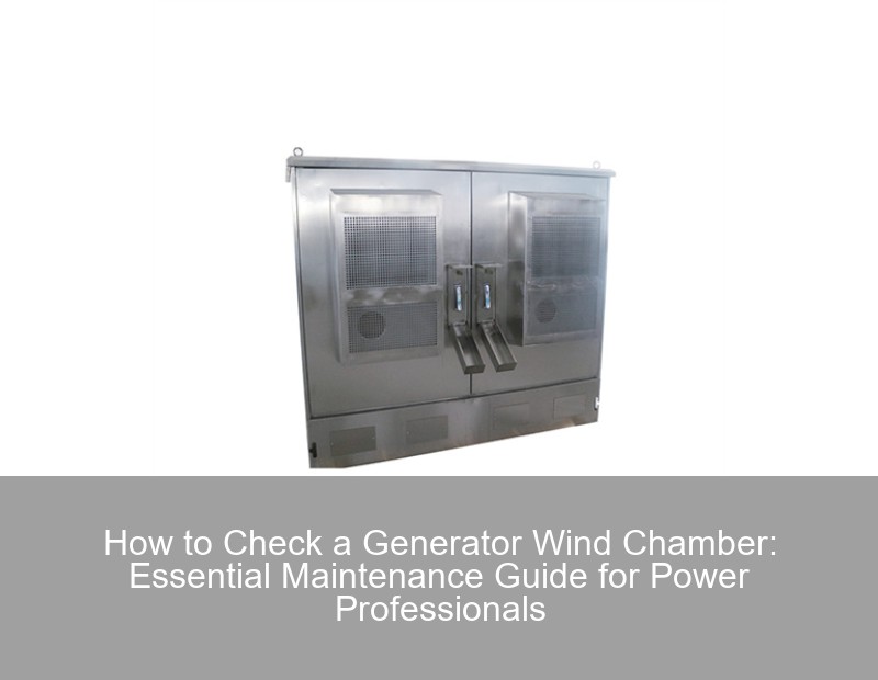 How to Check a Generator Wind Chamber: Essential Maintenance Guide for Power Professionals