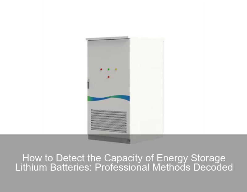 How to Detect the Capacity of Energy Storage Lithium Batteries: Professional Methods Decoded