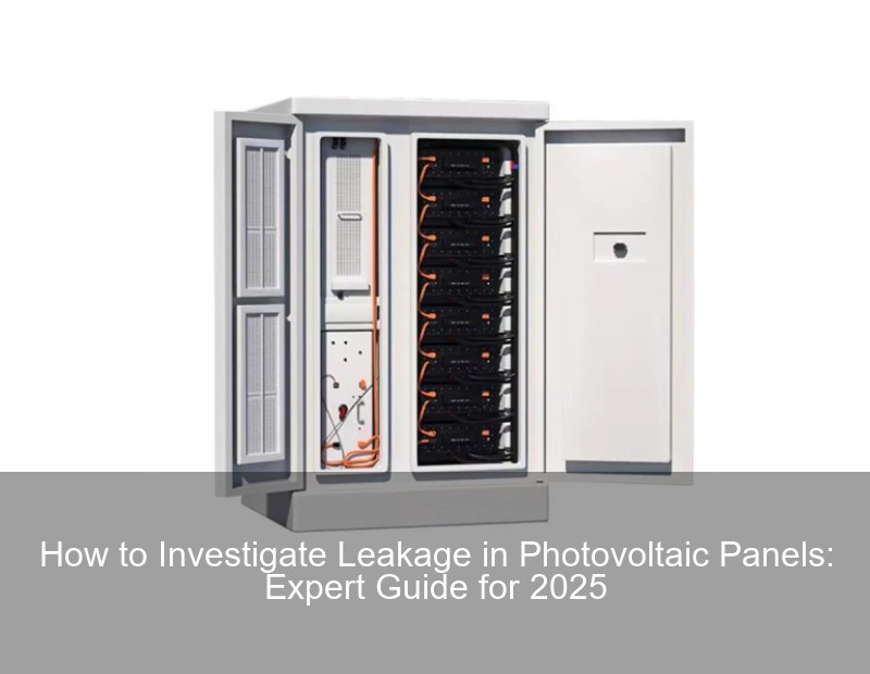 How to Investigate Leakage in Photovoltaic Panels: Expert Guide for 2025 | Huijue Group