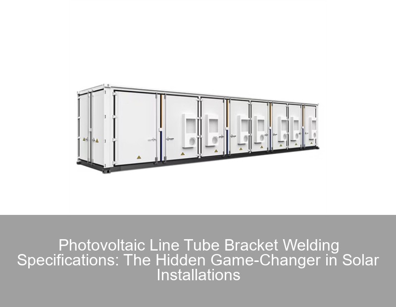Photovoltaic Line Tube Bracket Welding Specifications: The Hidden Game-Changer in Solar Installations