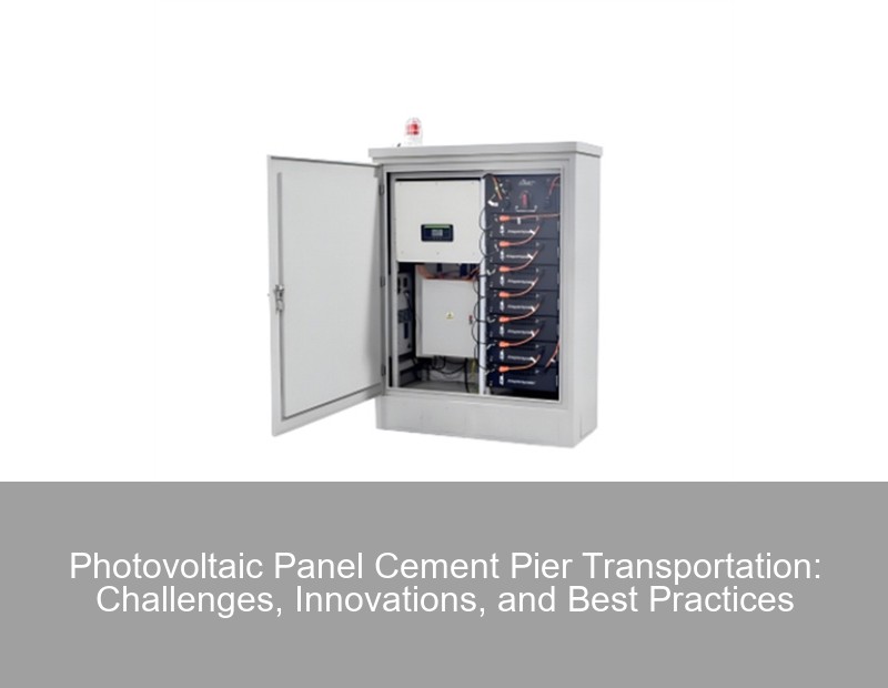 Photovoltaic Panel Cement Pier Transportation: Challenges, Innovations, and Best Practices