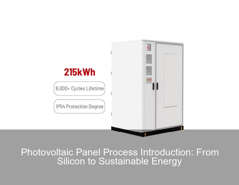 Photovoltaic Panel Process Introduction: From Silicon to Sustainable Energy