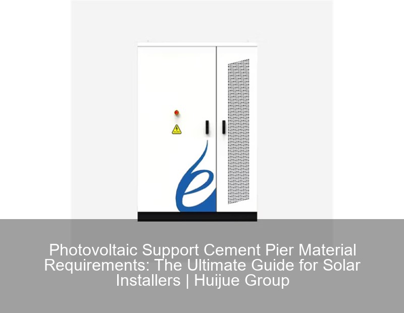 Photovoltaic Support Cement Pier Material Requirements: The Ultimate Guide for Solar Installers | Huijue Group
