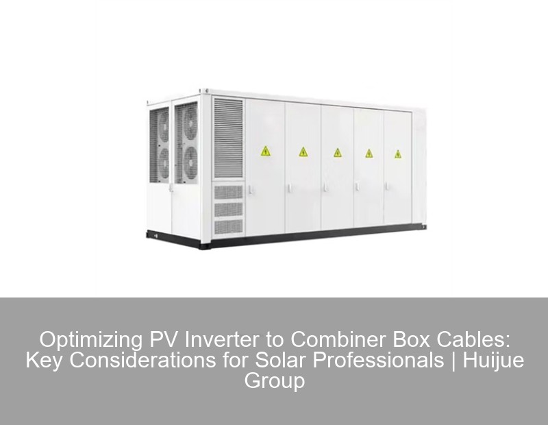 Optimizing PV Inverter to Combiner Box Cables: Key Considerations for Solar Professionals | Huijue Group