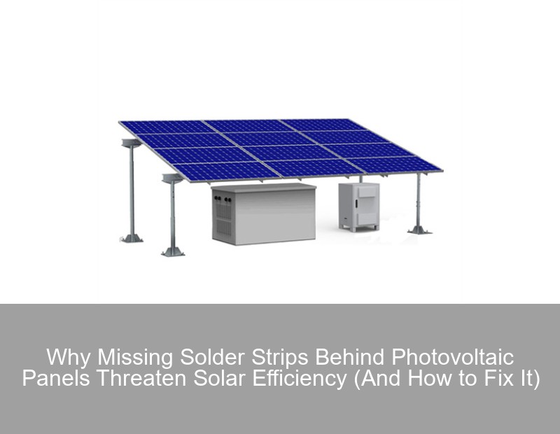 Why Missing Solder Strips Behind Photovoltaic Panels Threaten Solar Efficiency (And How to Fix It)