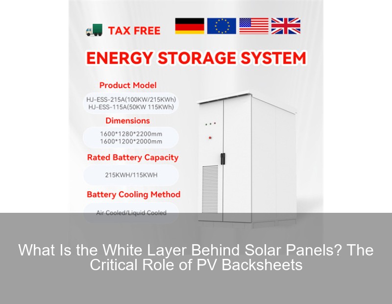 What Is the White Layer Behind Solar Panels? The Critical Role of PV Backsheets | Huijue Group
